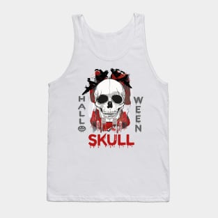 Halloween Skull tee design birthday gift graphic Tank Top